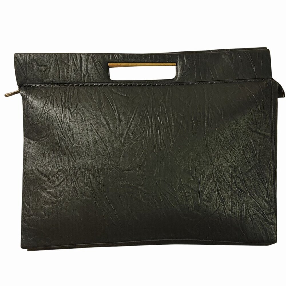 MCM Clutch Bag Vintage Forward Impressario Charisma Skai Hide  Gold Tone Handles